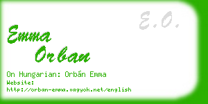emma orban business card